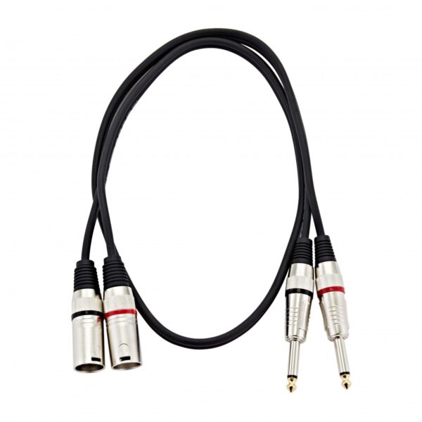 XLR (M) - Jack Amp/Mixer Cable Dual Mono 1m - Image 2