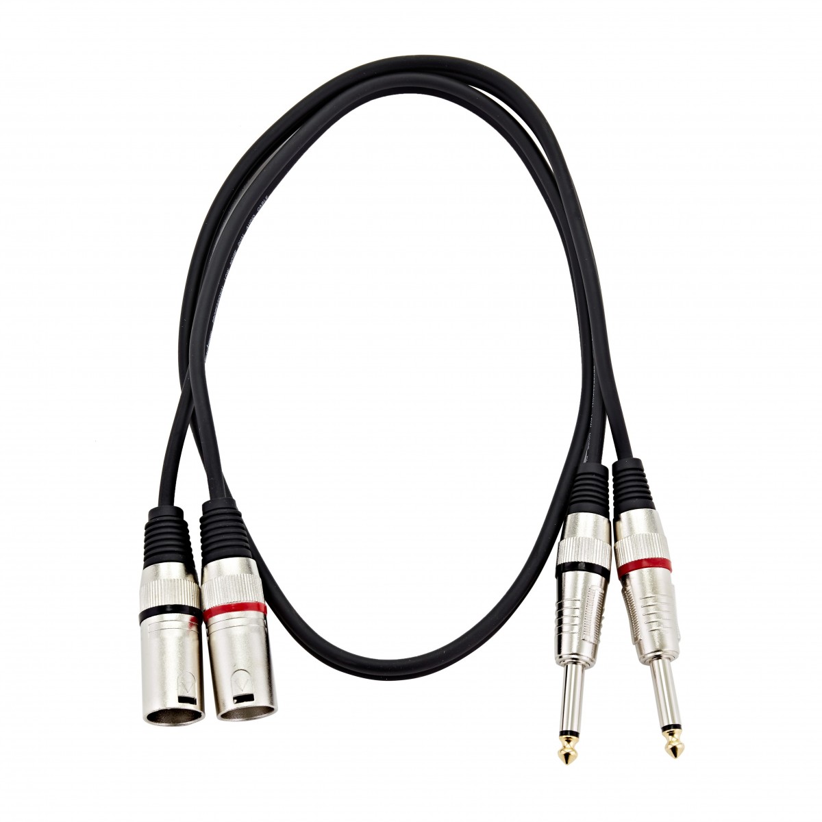 XLR (M) - Jack Amp/Mixer Cable Dual Mono 1m - Image 2