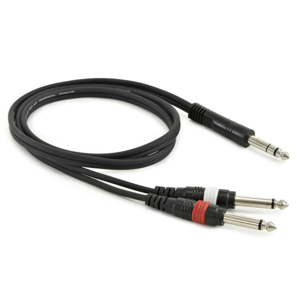 Stereo Jack - Mono Jack(x2) Cable 1m