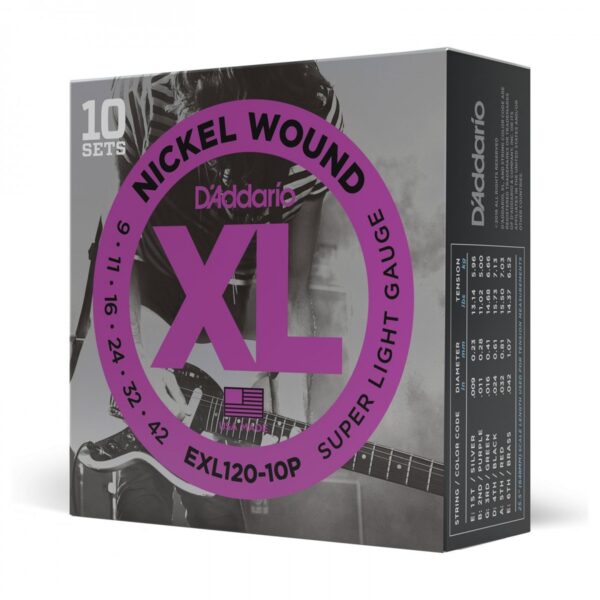 DAddario EXL120-10P Electric Strings 10 Pack - Image 2