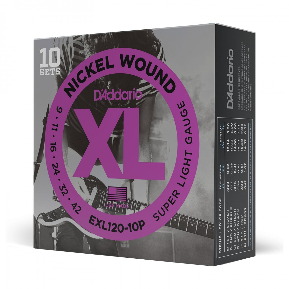 DAddario EXL120-10P Electric Strings 10 Pack - Image 2