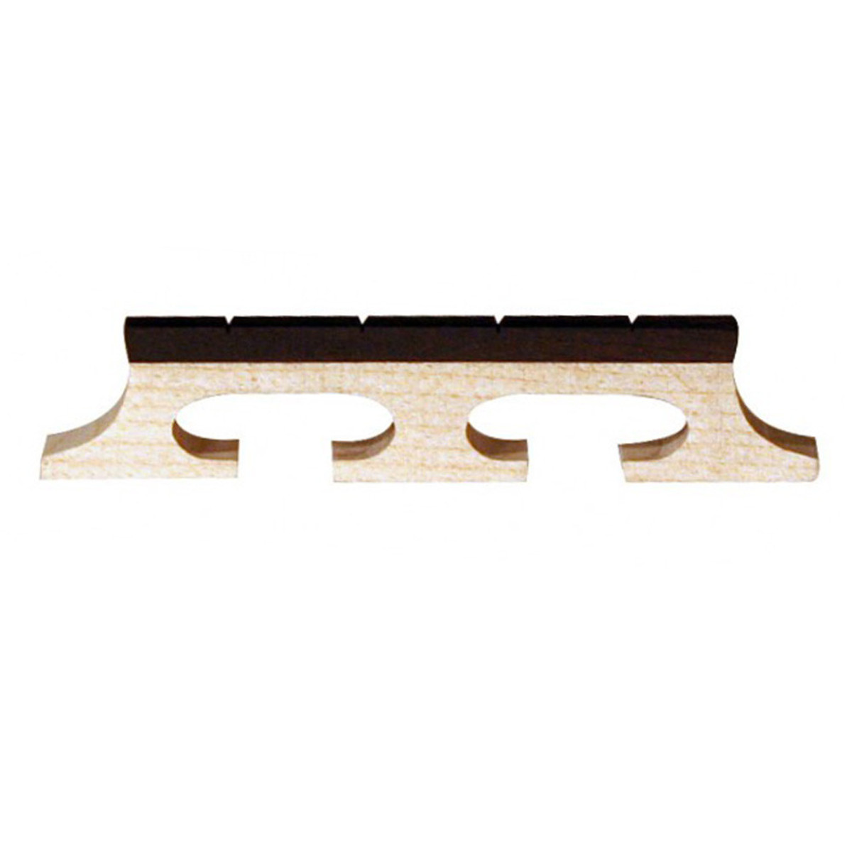 Barnes & Mullins Ebony Banjo Bridge 1/2 4 String - Image 1