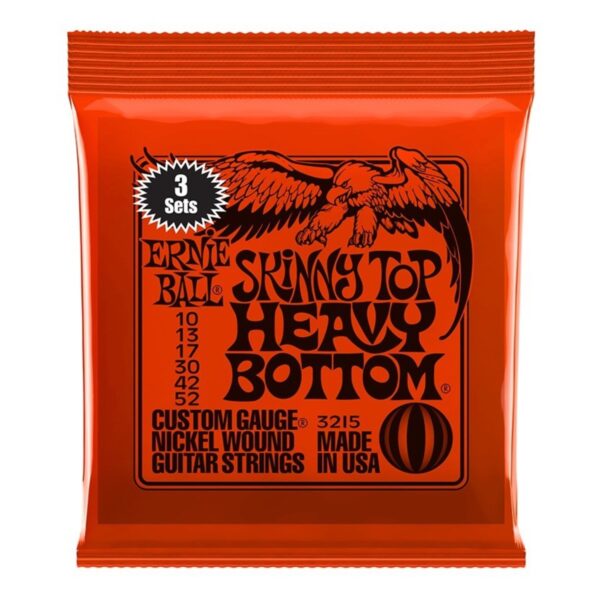 Ernie Ball 3215 Skinny Top Heavy Bottom 10-52 3 Pack - Image 1