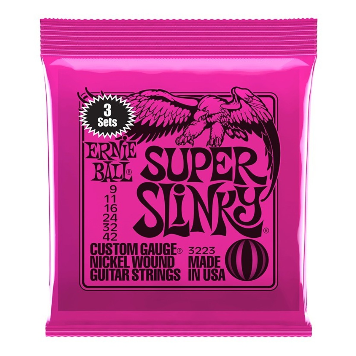 Ernie Ball 3223 Super Slinky 9-42 3 Pack - Image 1
