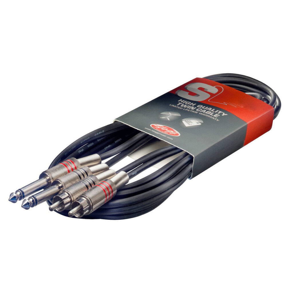 Stagg Dual Mono Jack to RCA Cable 6m