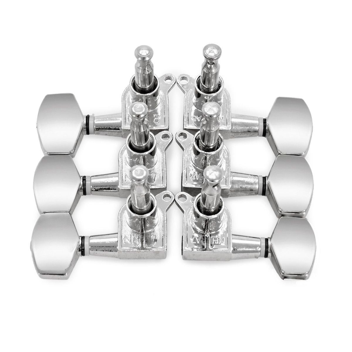 Guitarworks Tuning Machines 3-A-Side Hex Keys Chrome - Image 1