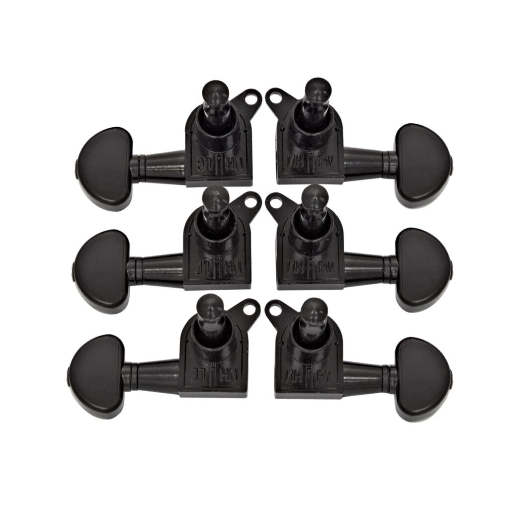 Guitarworks Tuning Machines 3-A-Side Kidney Keys Black