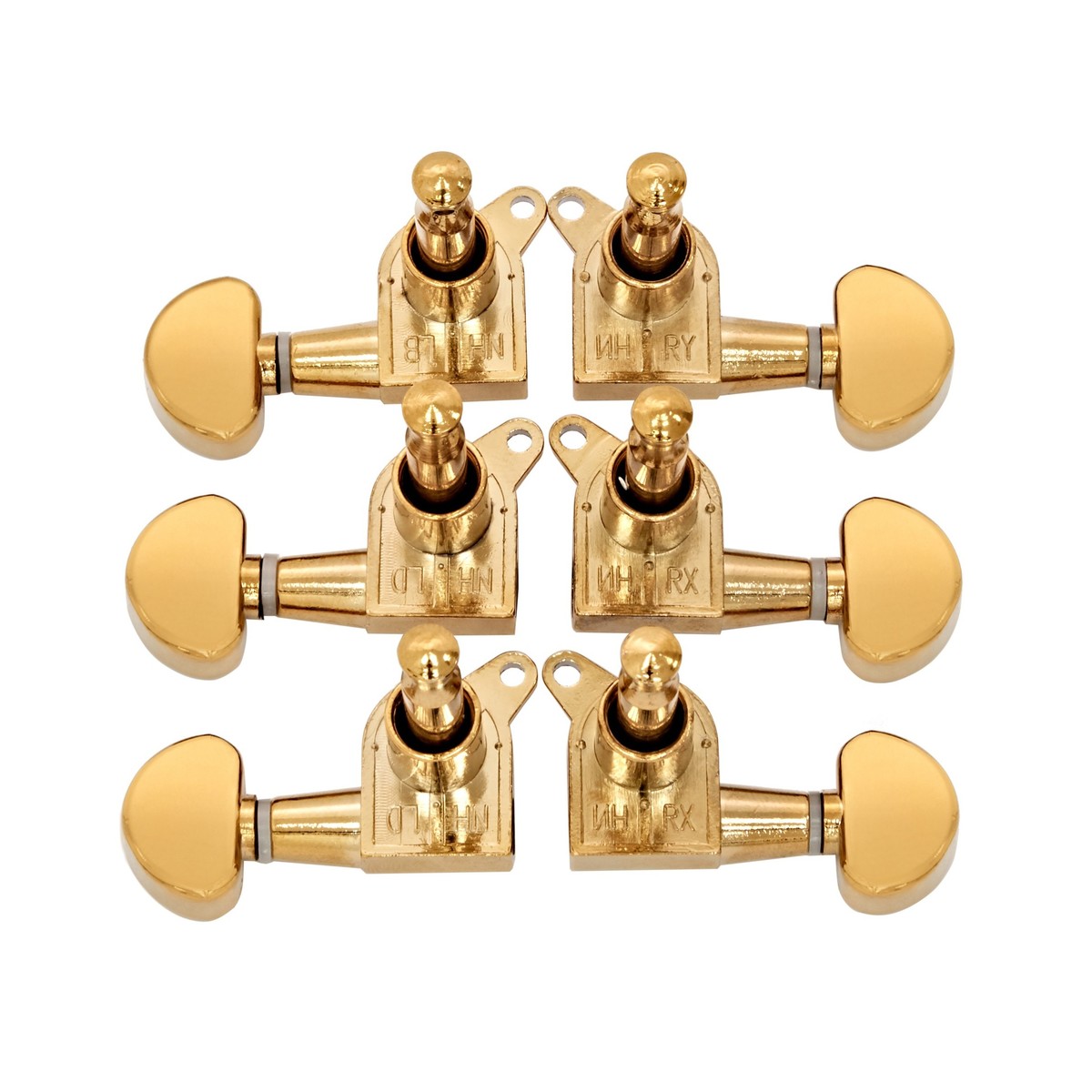 Guitarworks Tuning Machines 3-A-Side Kidney Keys Gold - Image 1