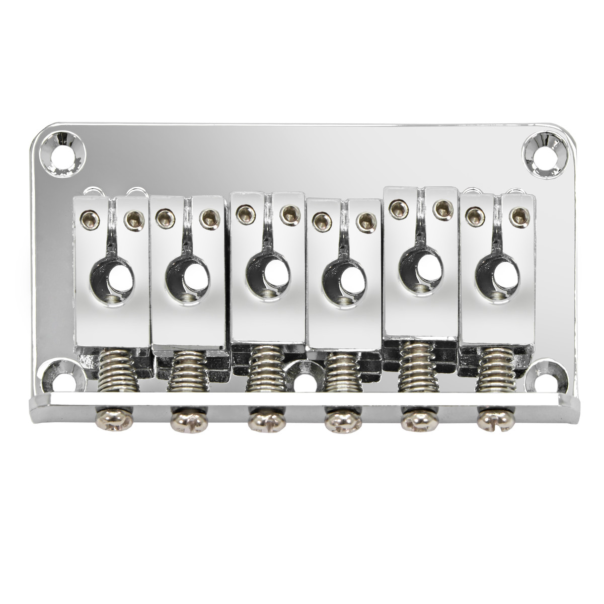 Guitarworks Hardtail Guitar Bridge Chrome - Image 1