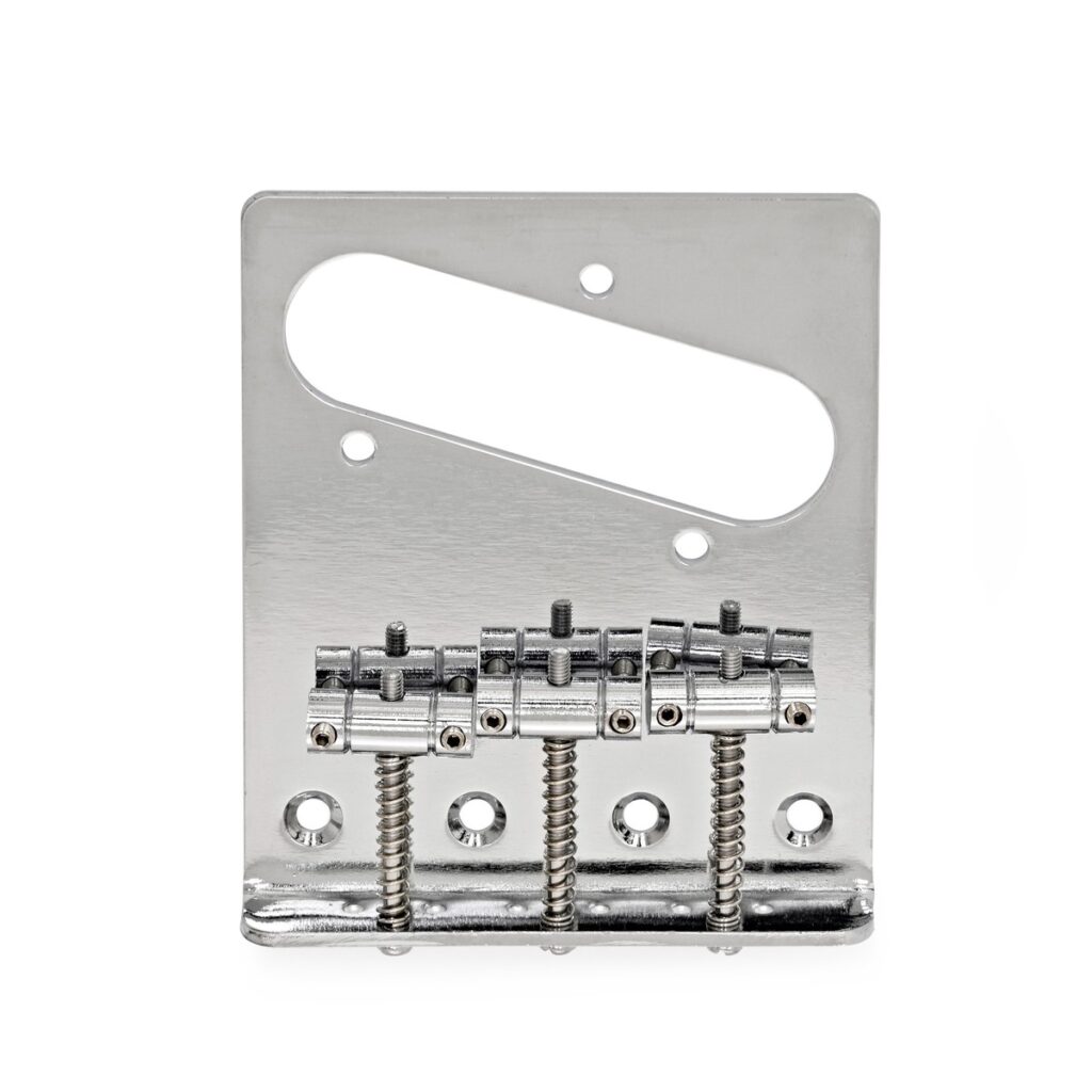 Guitarworks 3-Saddle Guitar Bridge Chrome