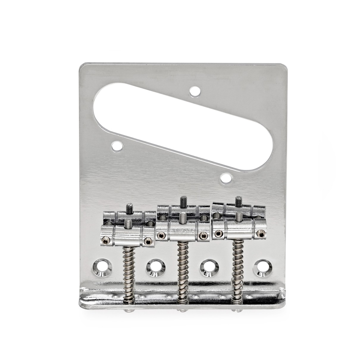 Guitarworks 3-Saddle Guitar Bridge Chrome - Image 1