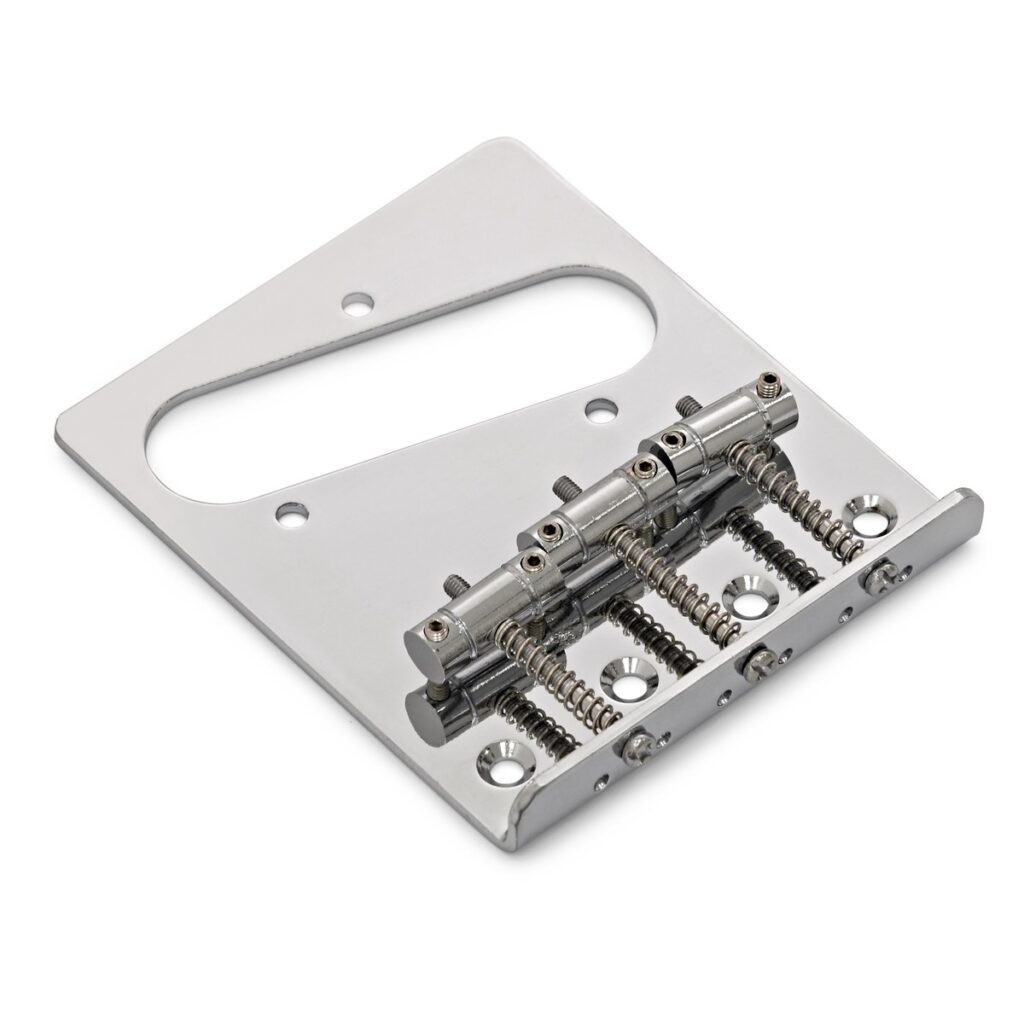Guitarworks 3-Saddle Guitar Bridge Chrome