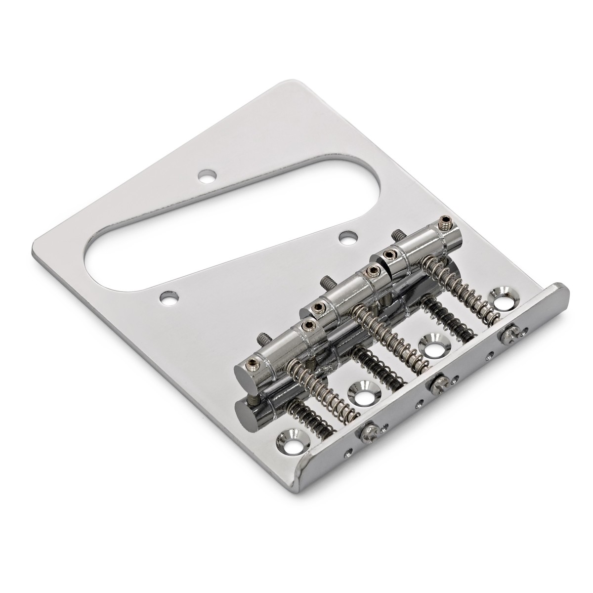Guitarworks 3-Saddle Guitar Bridge Chrome - Image 2