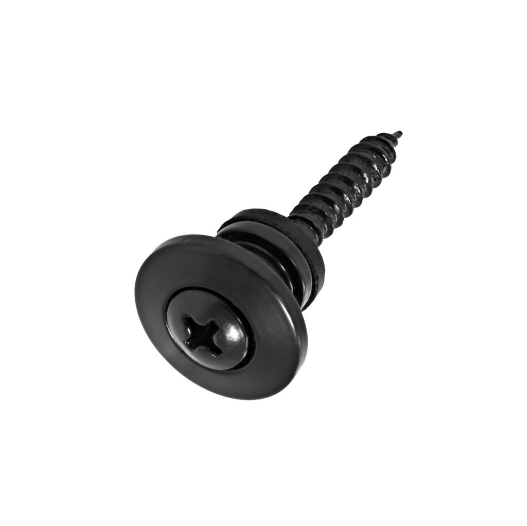 Guitarworks Strap Button & Pin Black