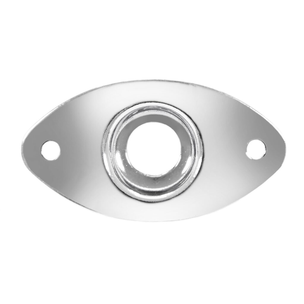 Guitarworks Oval Jack Plate Chrome
