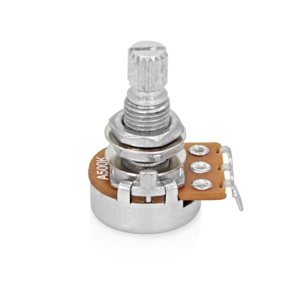 Guitarworks Volume Pot A500K Split Knurled Shaft