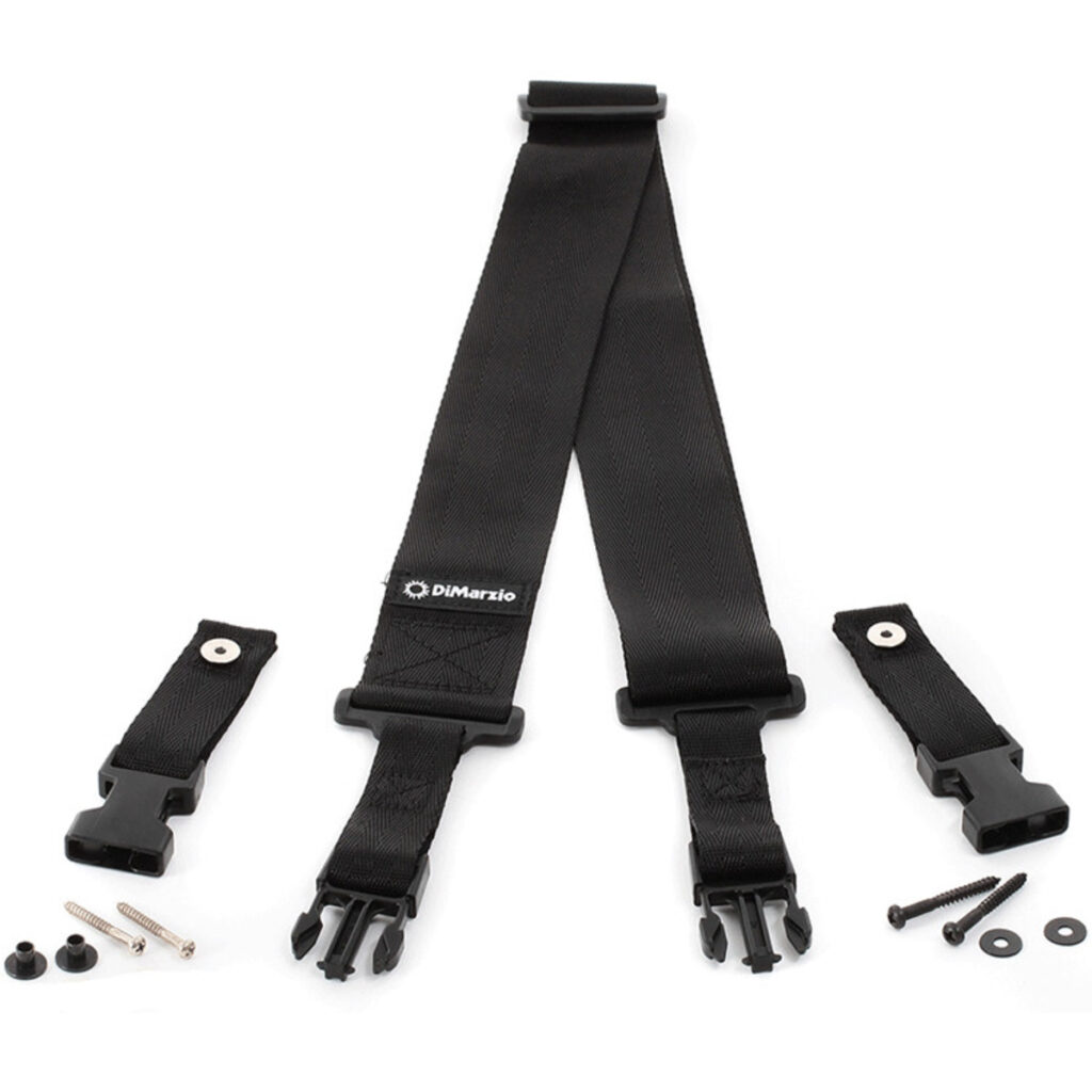 DiMarzio ClipLock 3" Wide Nylon Quick Release Black Guitar Strap