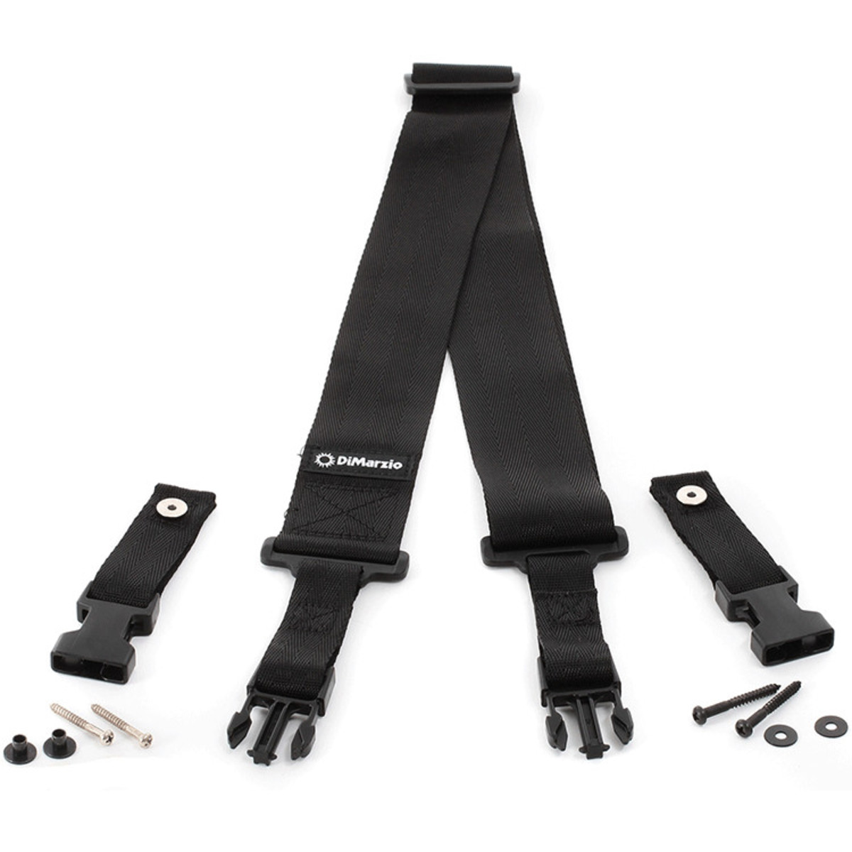 DiMarzio ClipLock 3" Wide Nylon Quick Release Black Guitar Strap - Image 2