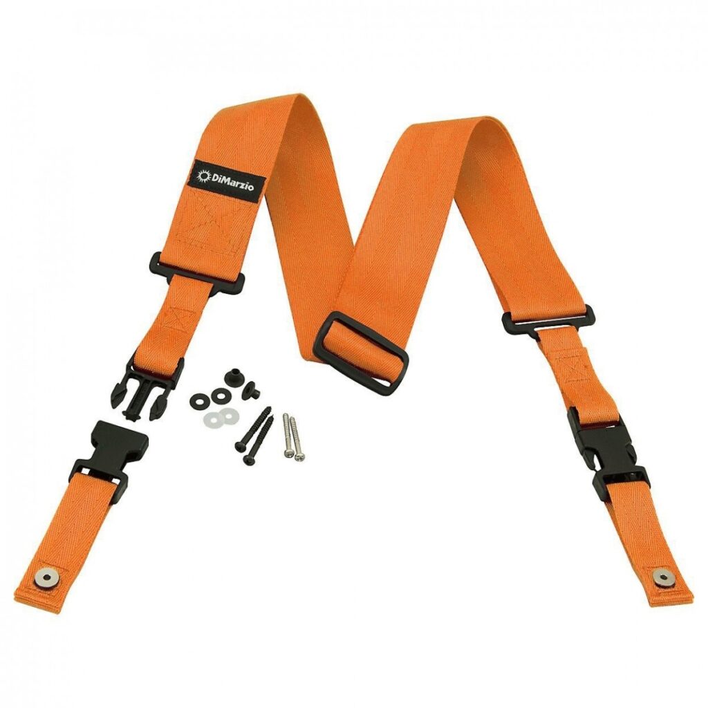 DiMarzio ClipLock Quick Release Guitar Strap Orange