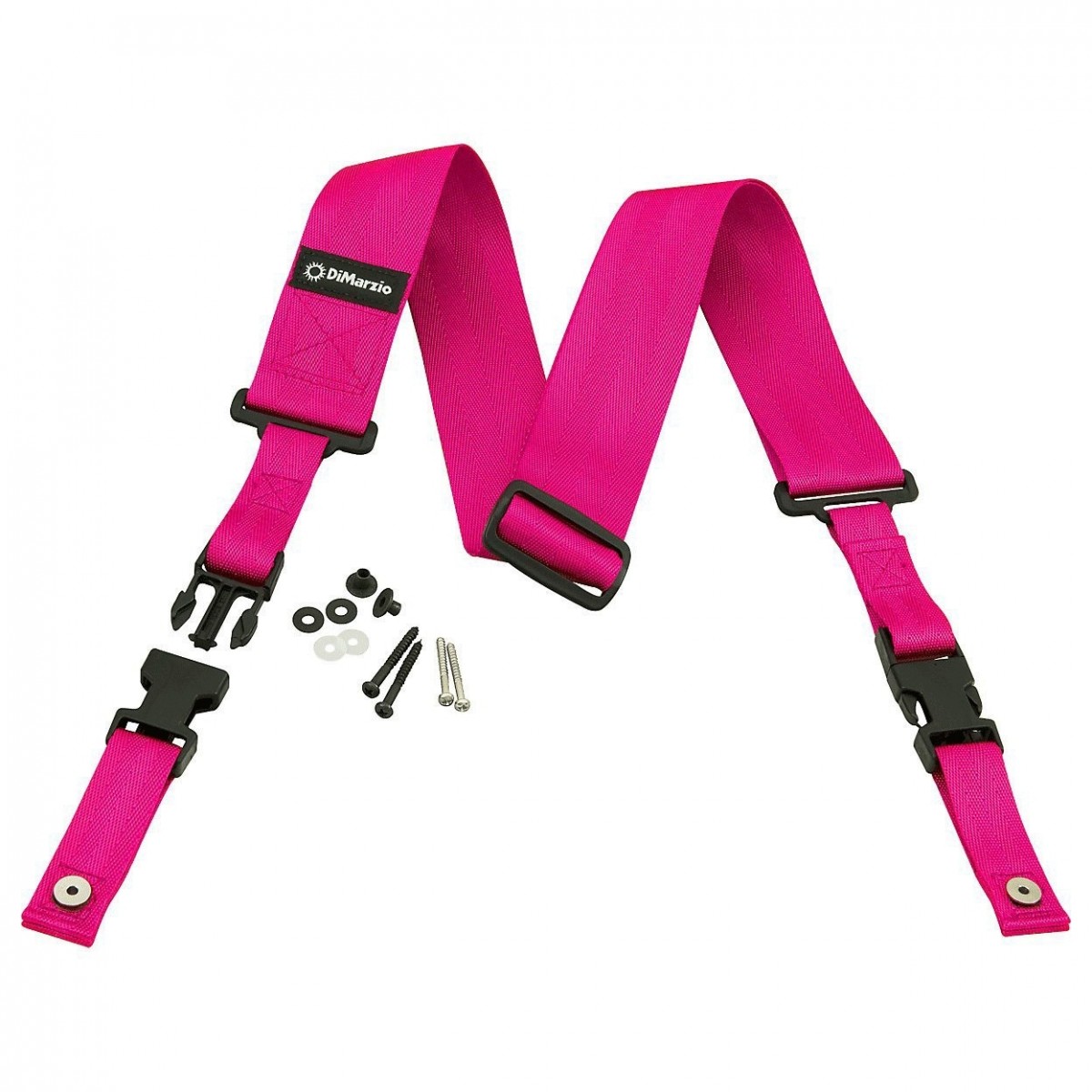 DiMarzio ClipLock Quick Release Guitar Strap Pink - Image 3