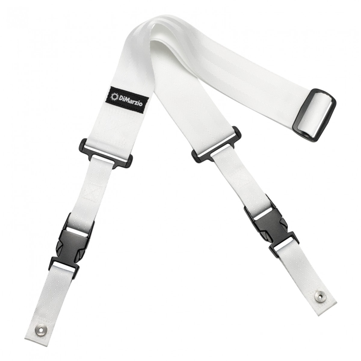 DiMarzio ClipLock Quick Release Guitar Strap White - Image 1