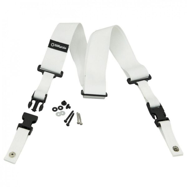 DiMarzio ClipLock Quick Release Guitar Strap White - Image 3
