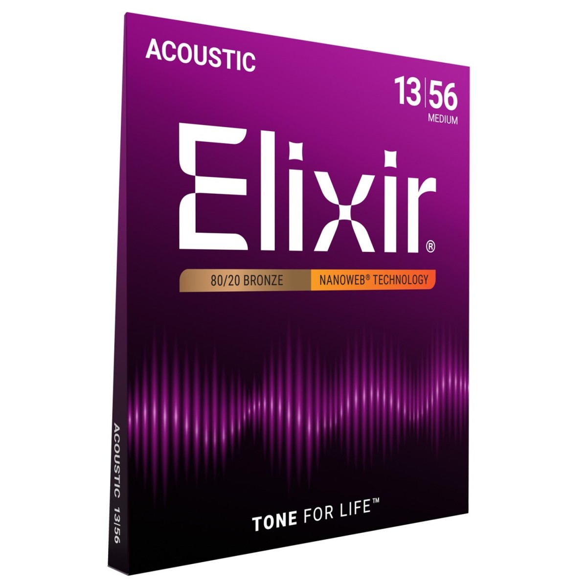 Elixir 11102 NANOWEB Medium Acoustic Strings 13-56 - Image 3