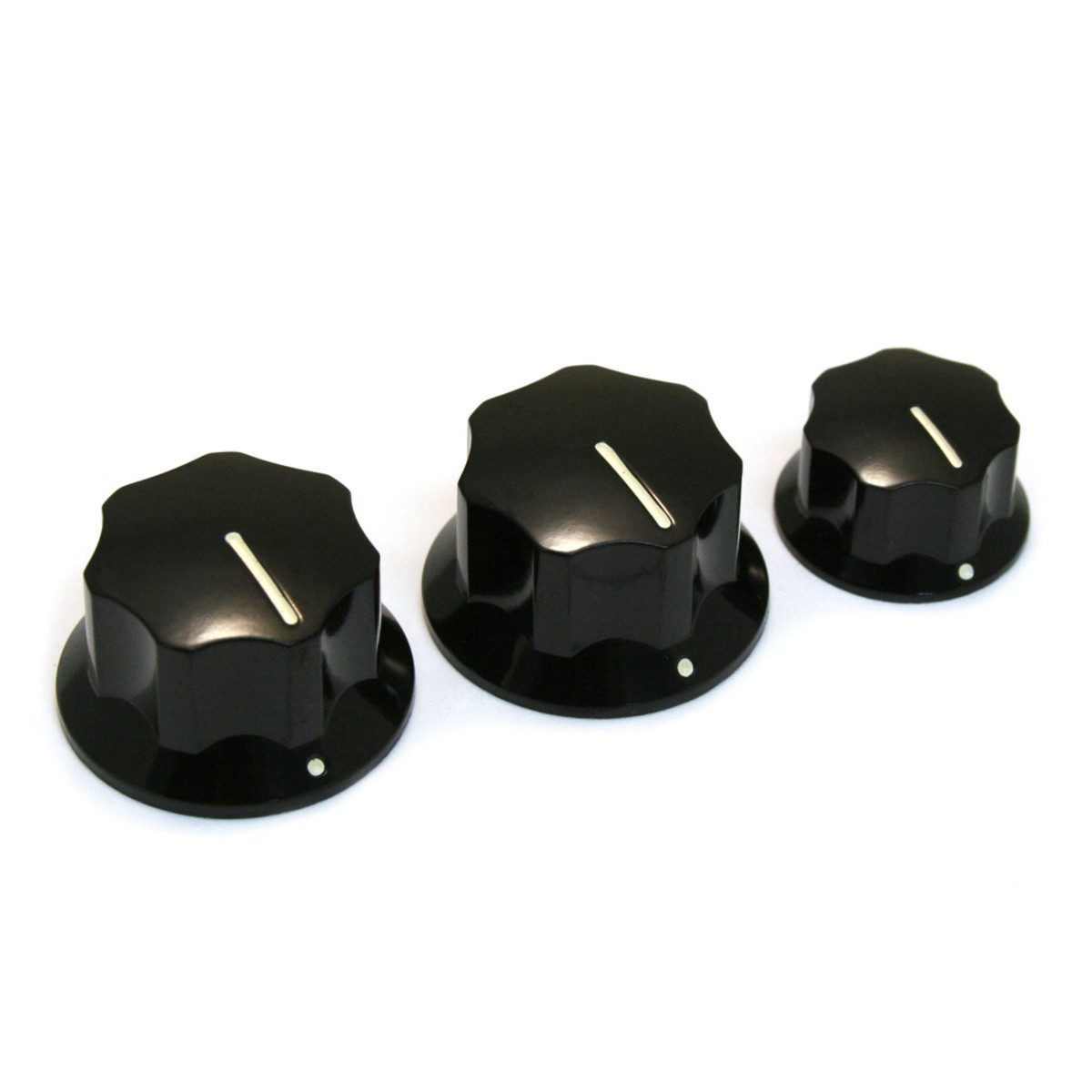 Allparts Knob Set for Jazz Bass&reg; Black - Image 1