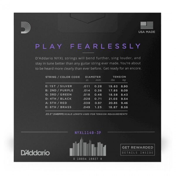 DAddario NYXL1149-3P 11-49 3 Pack - Image 2
