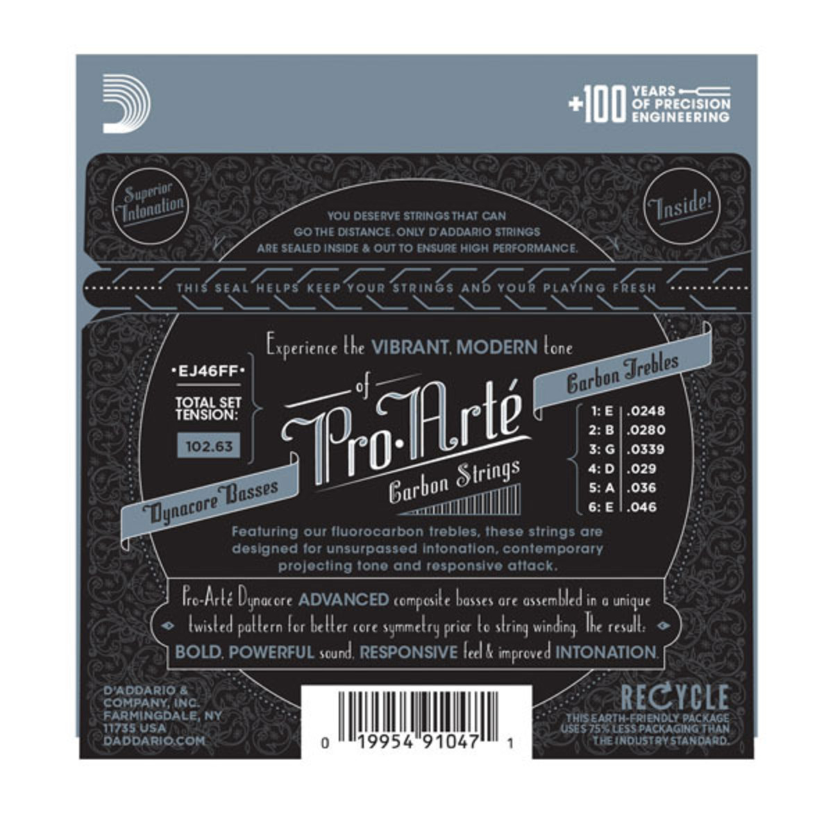 DAddario EJ46FF Pro Arte Carbon-Dynacore Hard Tension - Image 2