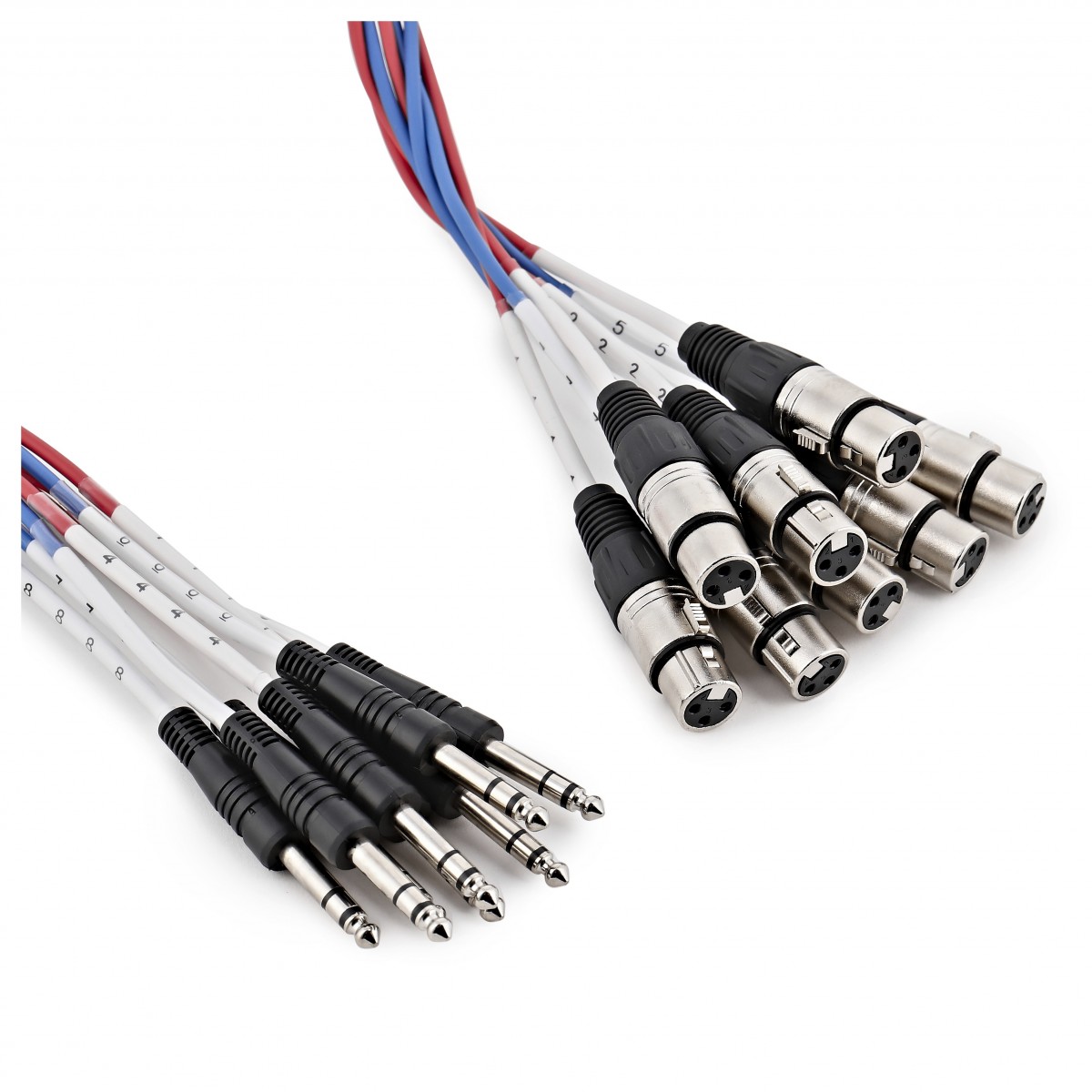 8 x XLR (F) - TRS 6.35mm Jack Cable Loom 3m - Image 3