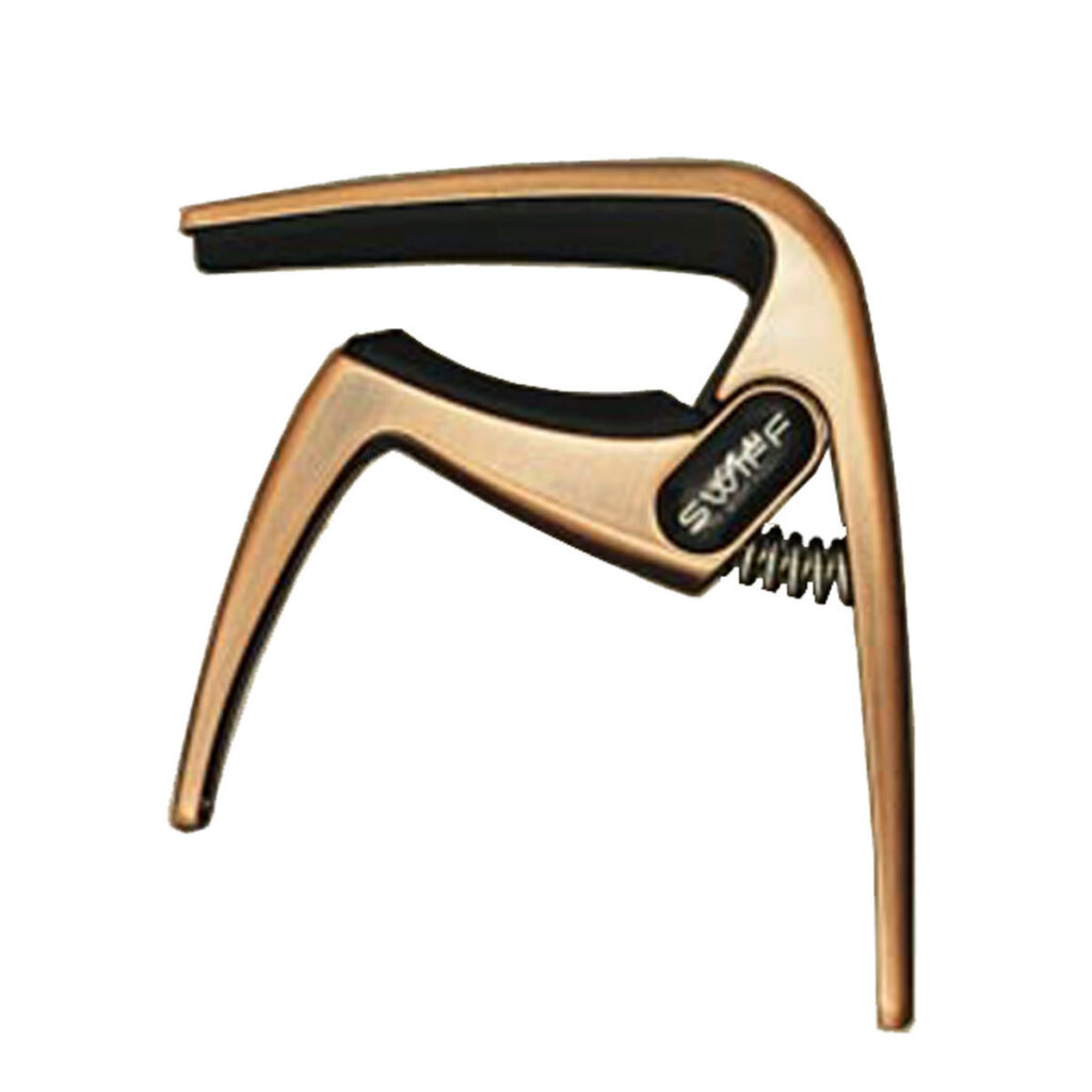 Swiff Zinc Alloy Guitar Capo Brush Copper