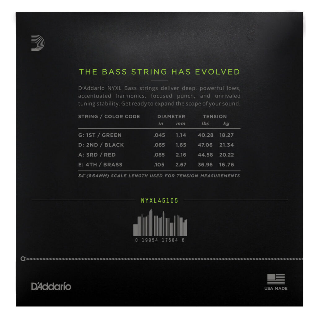 Daddario NYXL45105 Bass Gtr String Set Long Scale 45-105