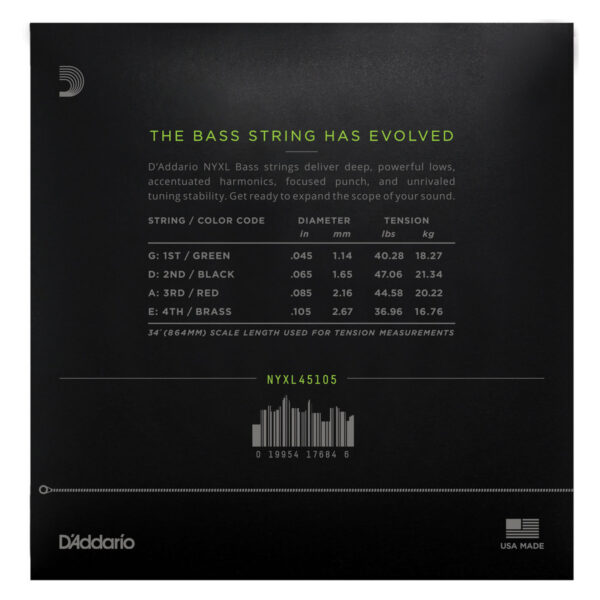 Daddario NYXL45105 Bass Gtr String Set Long Scale 45-105 - Image 2