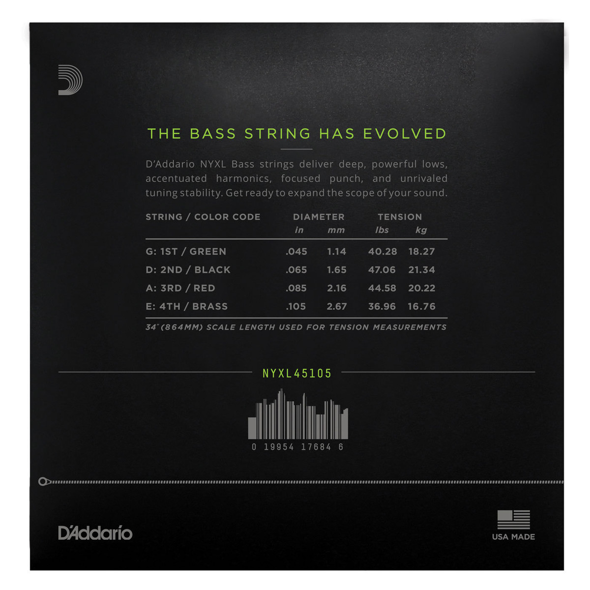 Daddario NYXL45105 Bass Gtr String Set Long Scale 45-105 - Image 2