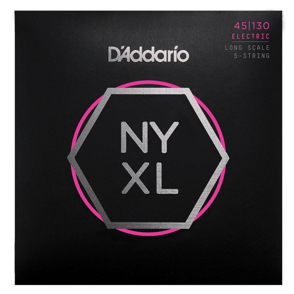 Daddario NYXL45130 Bass Gtr 5 String Set Light Long Scale 45-130