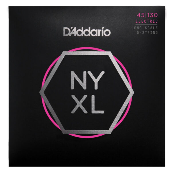 Daddario NYXL45130 Bass Gtr 5 String Set Light Long Scale 45-130 - Image 1