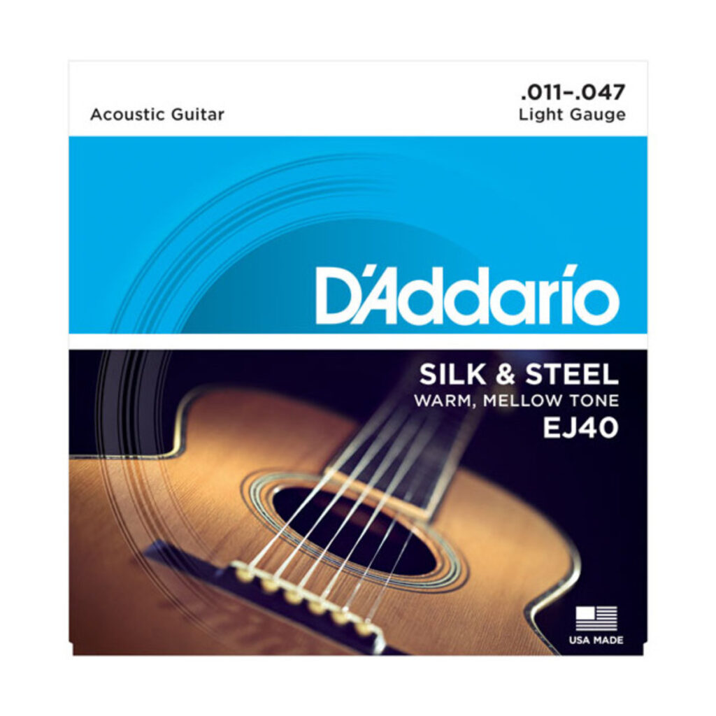 DAddario EJ40 Silk & Steel Acoustic Guitar Strings 11-47