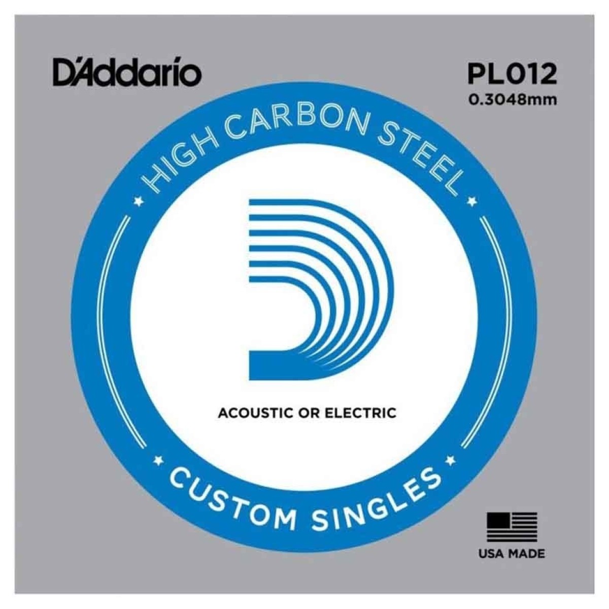 DAddario PL012 Single Plain Steel .012 - Image 1