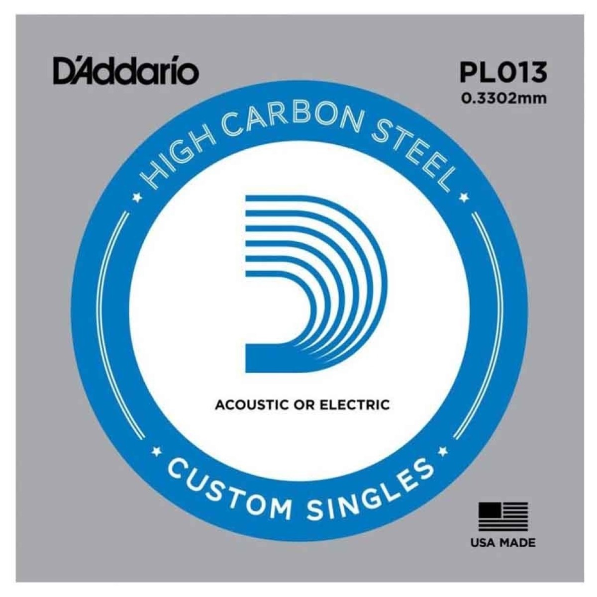 DAddario PL013 Single Plain Steel .013 - Image 1