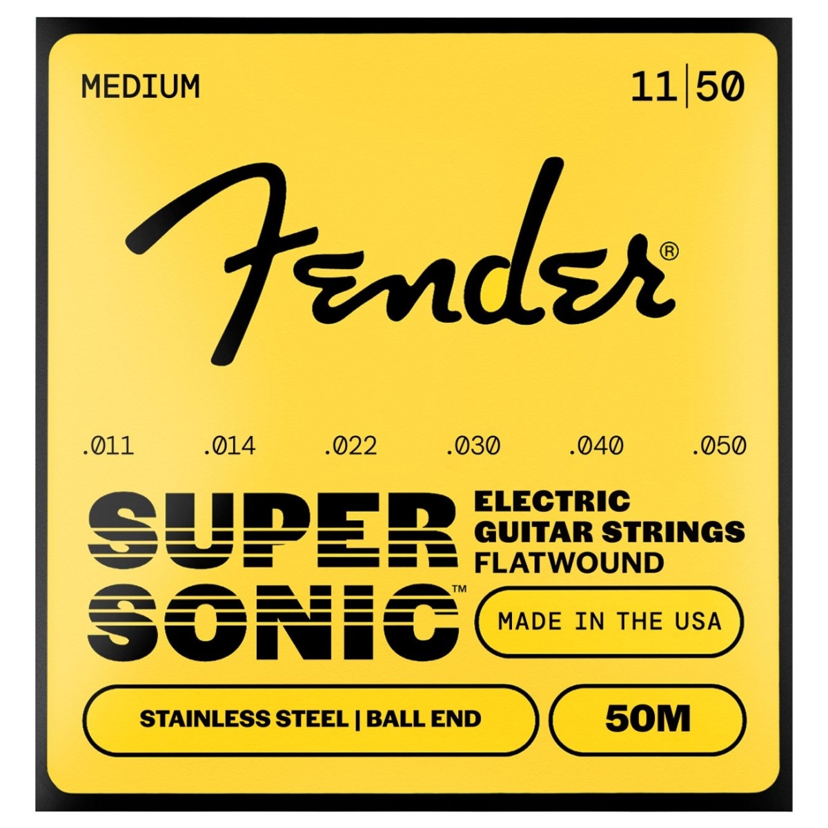 Fender SuperSonic 50M Guitar Strings Flatwound Stainless Steel Ball End Gauges .011-.050 - Image 1