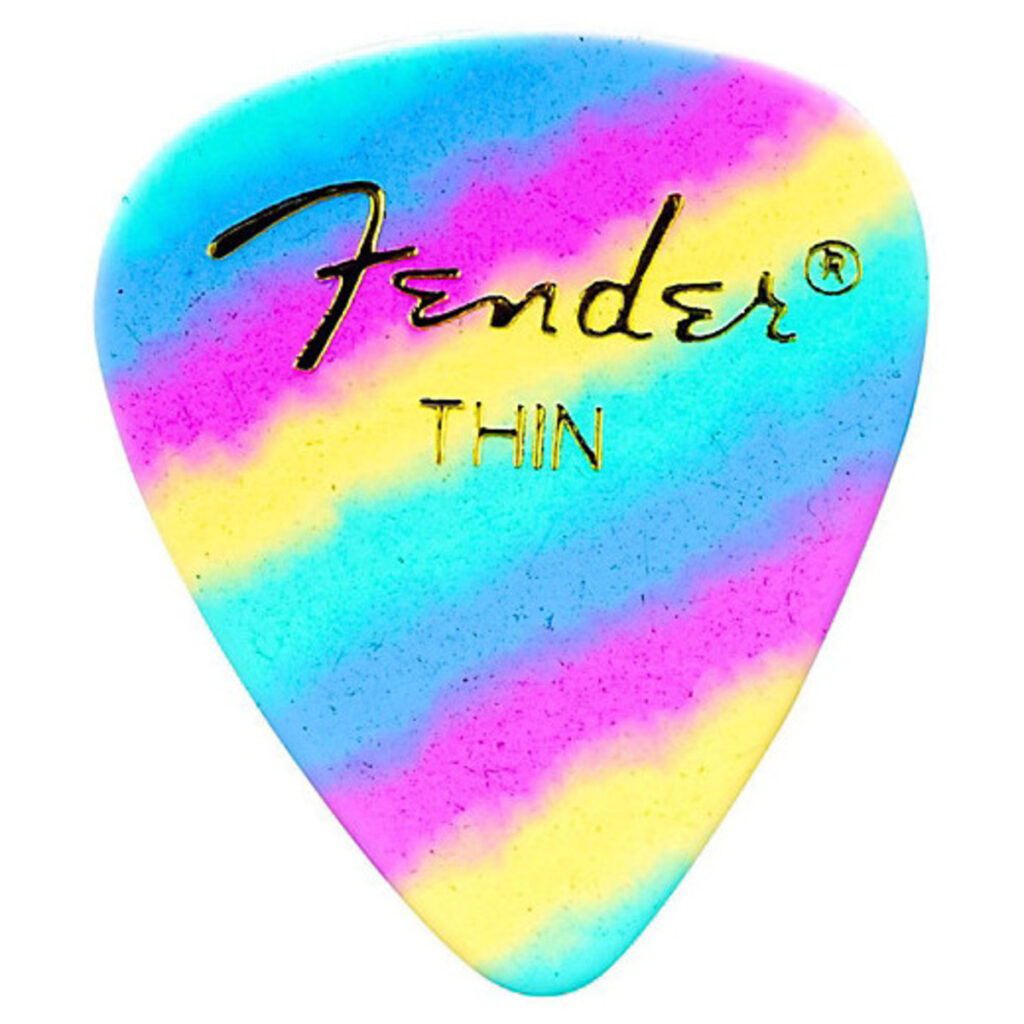 Fender 351 Shape Premium Rainbow Picks Thin Pack of 12