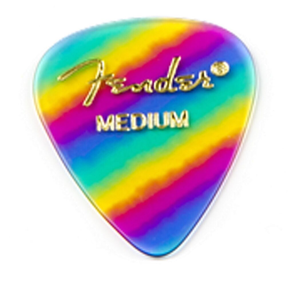 Fender 351 Shape Premium Rainbow Picks Medium Pack of 12