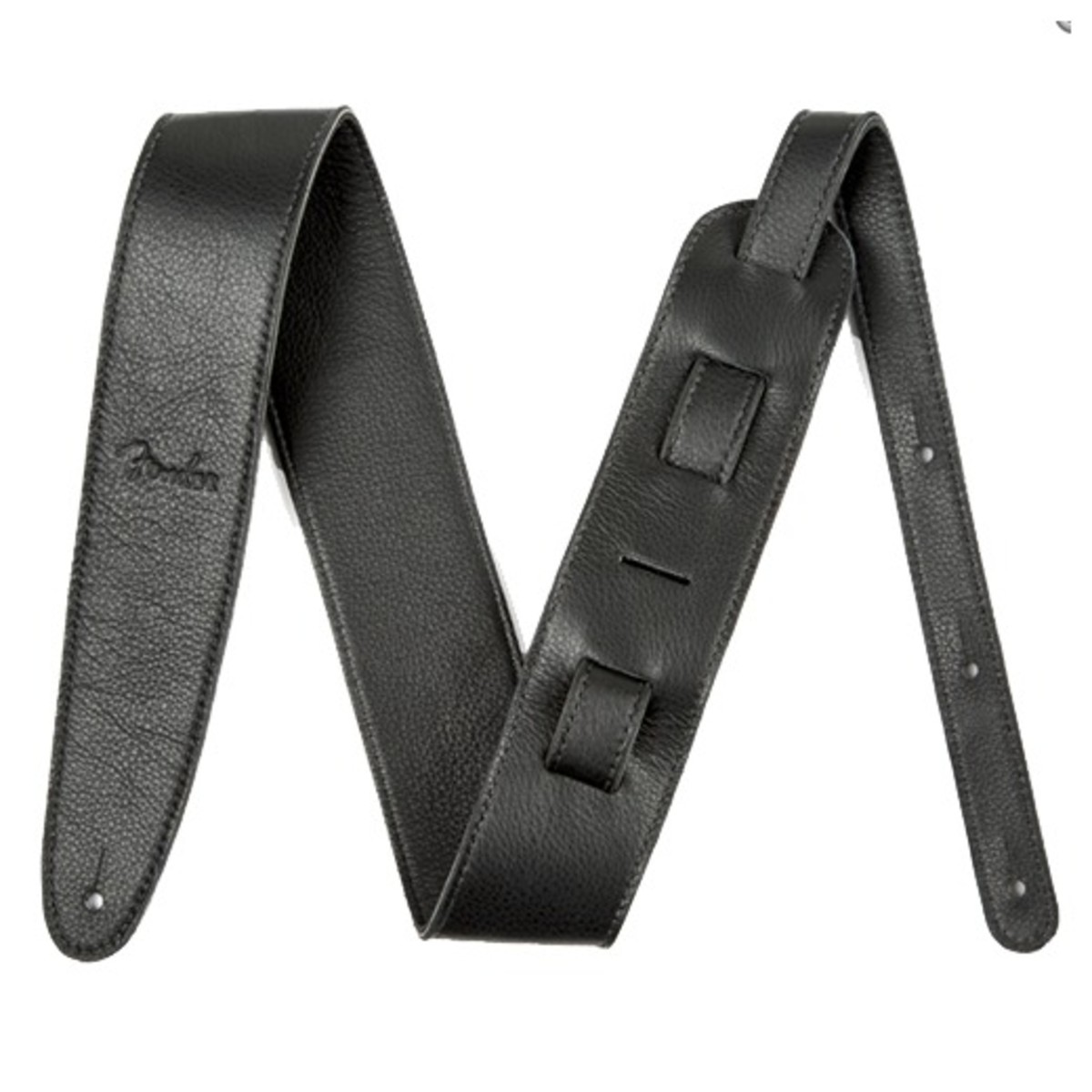 Fender Artisan Crafted Leather Guitar Strap 2.5" Black - Image 1