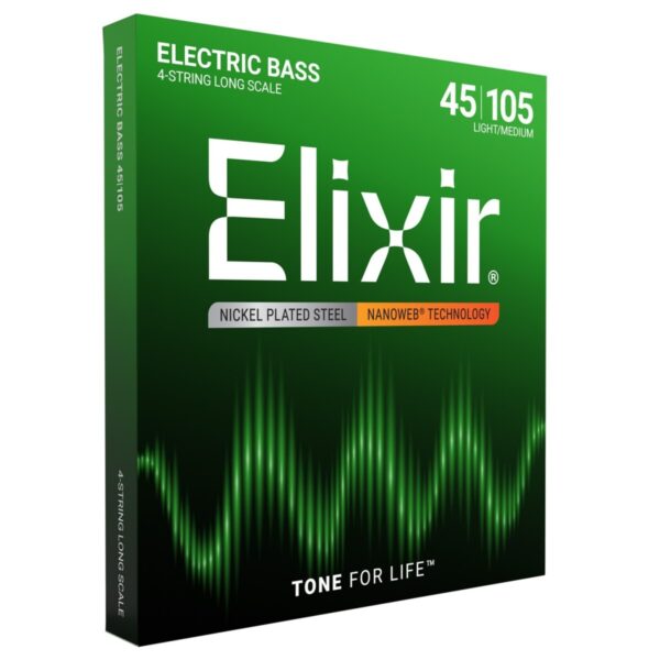 Elixir 14077 NANOWEB Nickel Plated Bass Strings 45-105 - Image 3