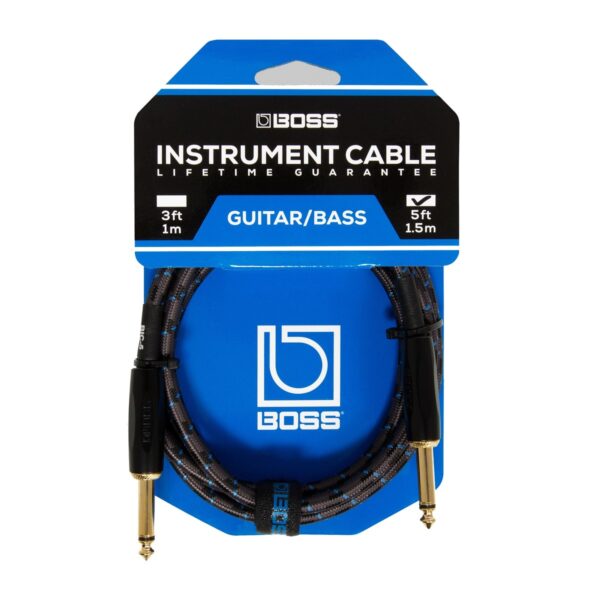 Boss 5ft / 1.5m Instrument Cable Straight/Straight 1/4" Jack - Image 1