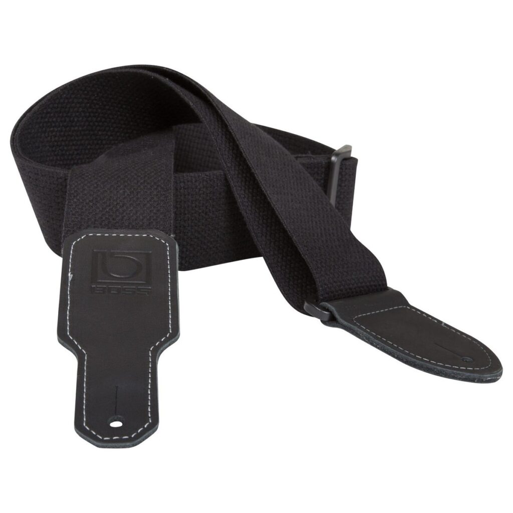 Boss 2 Black Cotton Guitar Strap