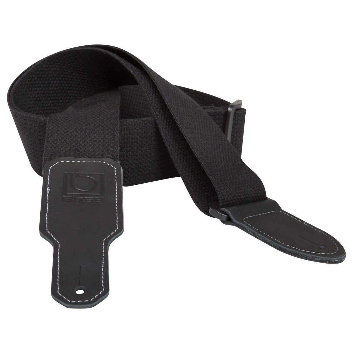 Boss 2 Black Cotton Guitar Strap - Image 1