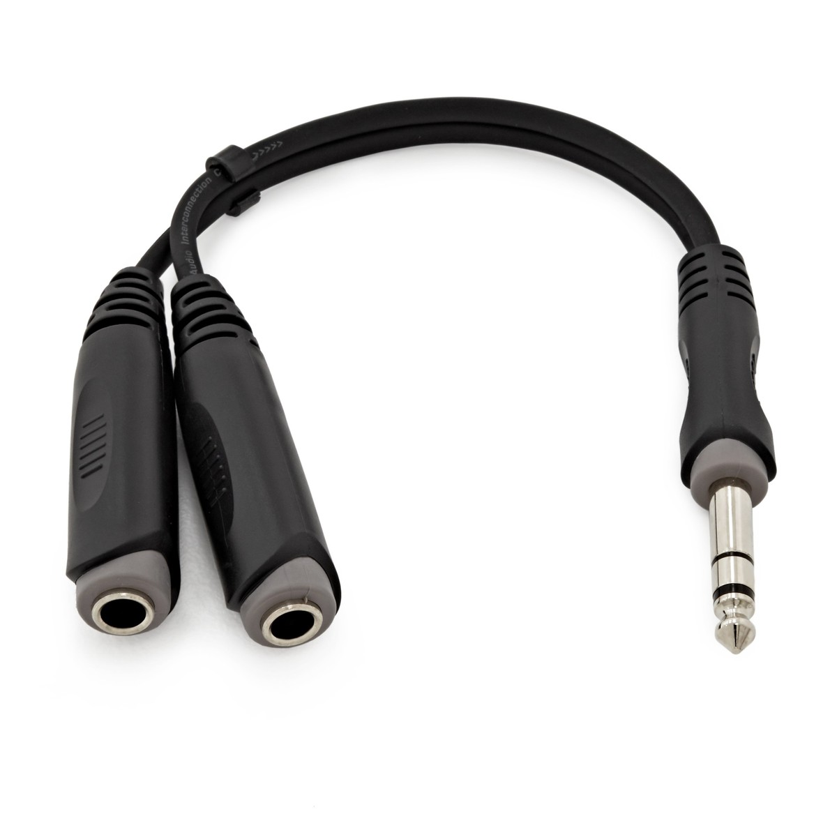 TRS 6.35mm Jack (M) - Dual TS 6.35mm Jack (F) Pro Cable 0.15m - Image 1