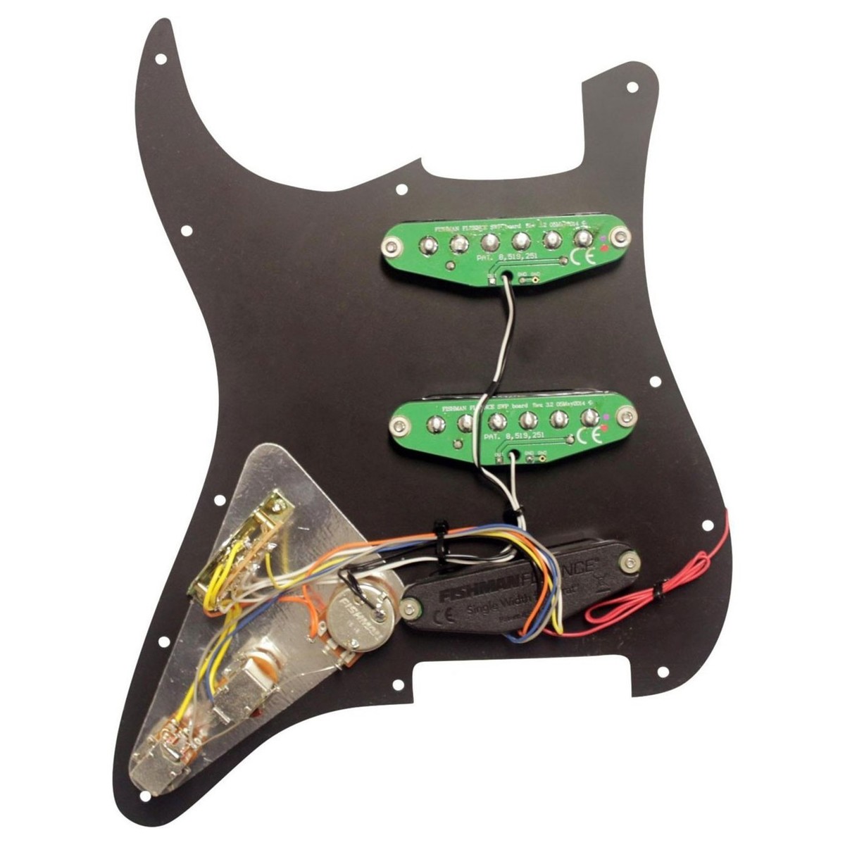 Fishman Fluence Multi-Voice Loaded Single Width Pickup Set Black - Image 2